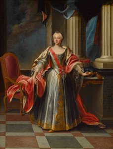 Portret van Maria Anna Sophia van Saksen 1728-1797, keurvorstin van Beieren door Peter Jacob Horemans