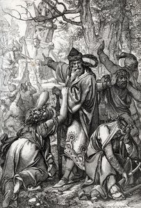 Keizer Karel de Grote in oorlog tegen de Saksen, 772 door Peter Johann Nepomuck Geiger