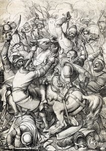 Koning Sebastian I van Portugal (1554-1578) gevangen genomen in de Slag bij Alcacer-Quibir (Ksar el-Kebir of Slag van de Drie Koningen) op 4/08/1578 in Marokko (Koning Sebastian I van Portugal gevangen genomen in de Slag bij Ksar El Kebir (Slag van de Drie