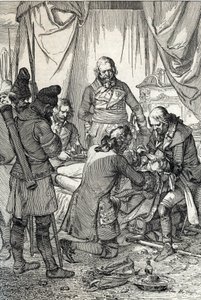 Kosciuszko-opstand: Poolse held Tadeusz Kosciuszko gewond in de Slag bij Maciejowice tegen de Russen door Peter Johann Nepomuck Geiger