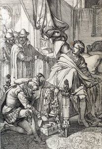 De arrestatie van Karel van Oostenrijk (1545-1568) (Don Carlos) zoon van Filips II van Spanje in 1568 door de mannen van zijn vader