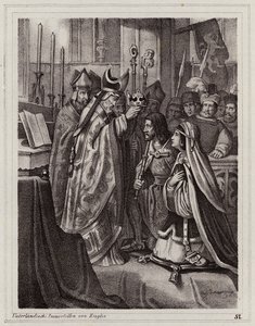 Huwelijk van Ottokar II van Bohemen en Kunigunda van Slavonië door Peter Johann Nepomuk Geiger