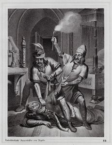 Moord op Ludmila van Bohemen, 921 (gravure)