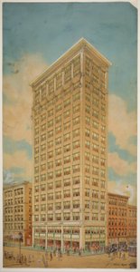 Prairie School wolkenkrabber, Chicago, Illinois, perspectief