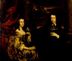 Portret van een jonge heer en zijn vrouw, ca. 1655-58
