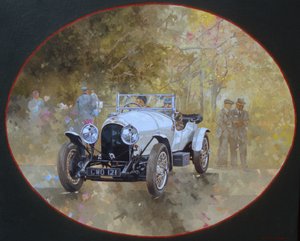3 liter Bentley bij Kelmarsh door Peter Miller