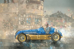Blauwe en gele Maserati van Bira