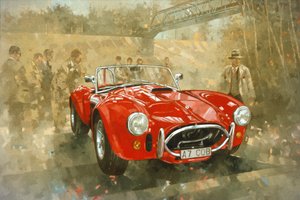 Cobra bij Brooklands door Peter Miller