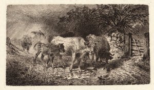 Regenachtig weer door Peter Moran