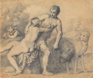 Venus en Adonis door Peter Oliver