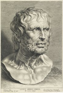 Buste van Seneca, gegraveerd door Lucas Vorsterman