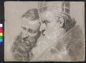 "De Heilige Ambrosius en Keizer Theodosius" door Peter Paul Rubens door Peter Paul (after) Rubens