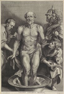 De dood van Seneca, gegraveerd door Alexander Voet II