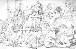 De woede van de oorlog door Peter Paul (after) Rubens