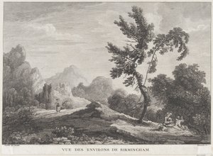 Uitzicht op Birmingham, ca. 1755 door Peter Paul Benazech