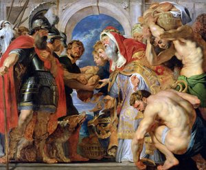 Abraham en Melchizedek door Peter Paul Rubens
