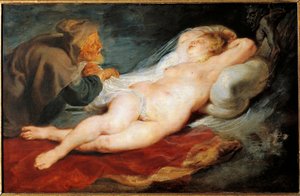 Angelica en de kluizenaar. Uit Orlando Furioso door Peter Paul Rubens