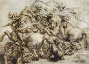 Slag bij Anghiari, naar Leonardo da Vinci door Peter Paul Rubens