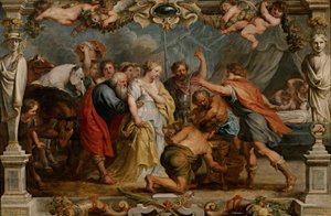 Briseïs teruggegeven aan Achilles door Peter Paul Rubens