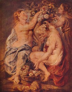 Ceres en twee nimfen met een hoorn des overvloeds, ca. 1617