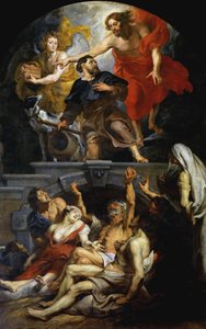 Christus benoemt Sint Rochus als patroonheilige van de pestslachtoffers, 1623-1626
