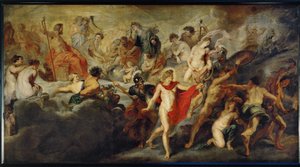 Raad van de goden over de Spaanse huwelijken door Peter Paul Rubens