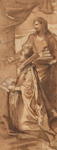 De Infante Isabella van Spanje met de H. Elizabeth van Hongarije door Peter Paul Rubens