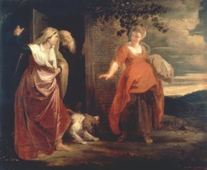 Het vertrek van Hagar door Peter Paul Rubens