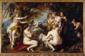 Diana en nimf Callisto Diana betrapt de zwangere nimf Callisto van Zeus