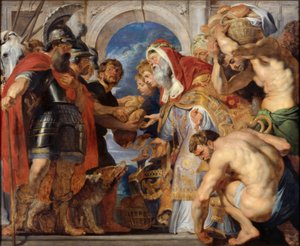 De Ontmoeting van Abraham en Melchizedek door Peter Paul Rubens