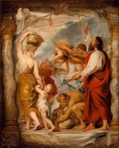 Het verzamelen van manna. Circa 1626-27 door Peter Paul Rubens