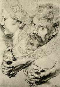 Hoofd- en handstudies door Peter Paul Rubens