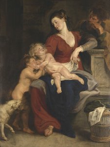 Heilige familie met de mand
