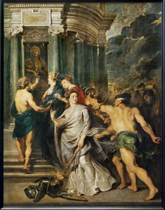 De Vredesconclusie (schilderij op doek) door Peter Paul Rubens