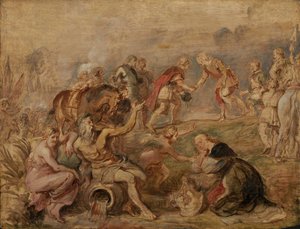 Ontmoeting van koning Ferdinand van Hongarije en de kardinaal-infant Ferdinand van Spanje bij Nördlingen door Peter Paul Rubens