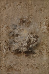 Meerdere schetsen voor het plafond van het banketgebouw door Peter Paul Rubens