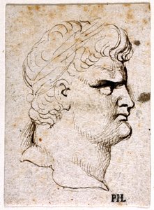 Nero, uit tien tekeningen van acht van de eerste twaalf Caesars, naar de medailles van Giovanni da Cavino door Peter Paul Rubens