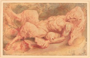 Pan Liggend, mogelijk ca. 1610 door Peter Paul Rubens