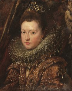 Portret van Prinses Margherita Gonzaga, buste - een fragment door Peter Paul Rubens