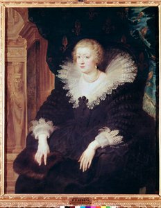 Portret van koningin van Frankrijk Anna van Oostenrijk door Peter Paul Rubens