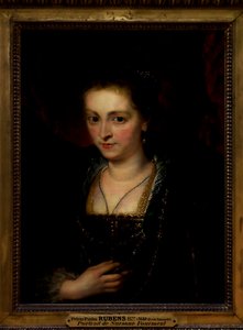 Portret van een vrouw. Portret van Suzanna Fourment door Peter Paul Rubens