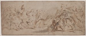 Verzoening van de Romeinen en de Sabijnen (recto) door Peter Paul Rubens