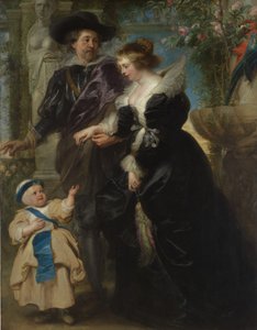 Rubens, zijn vrouw Helena Fourment 1614-1673, en hun zoon Frans 1633-1678, ca. 1635 door Peter Paul Rubens