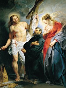 San Agustín tussen Christus en de Maagd door Peter Paul Rubens