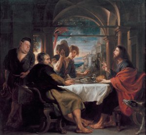 Avondmaal in Emmaüs, c.1638 door Peter Paul Rubens