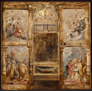 De Aanbidding van de Eucharistie, ca. 1626 door Peter Paul Rubens