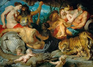 De vier continenten, ca.1615 (olieverf op doek) door Peter Paul Rubens