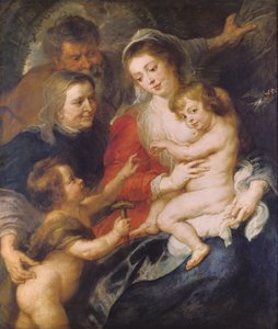 De Heilige Familie met St. Elizabeth en de jonge St. Johannes de Doper, ca. 1634 door Peter Paul Rubens