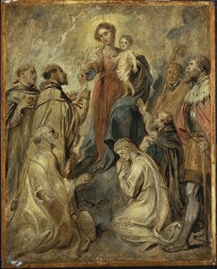 De Maagd en het Kind van de Rozenkrans door Peter Paul Rubens