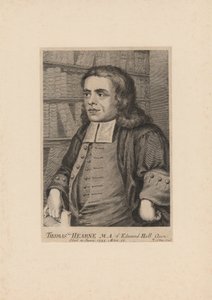 Thomas Hearne, gegraveerd door George Vertue, ca. 1735